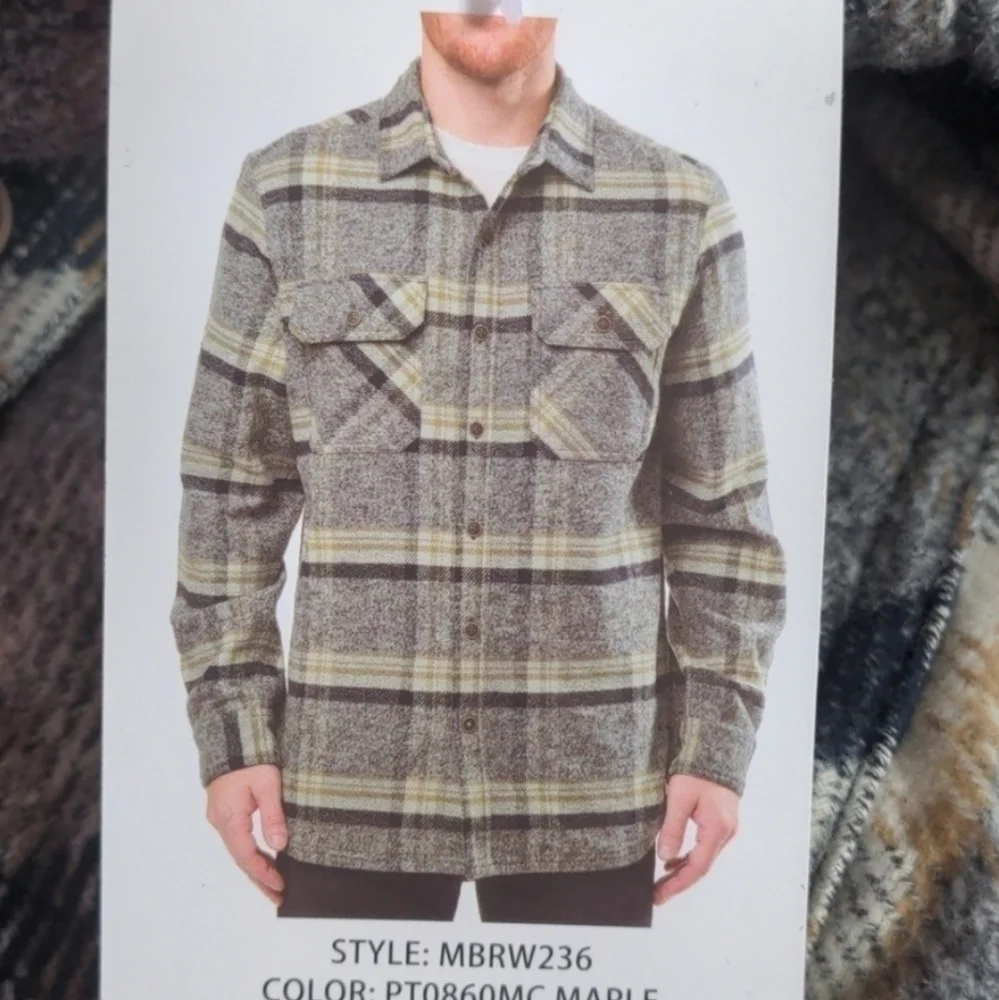 Boston Traders Maple Plaid Shacket Button Up Shirt Jacket size XXL